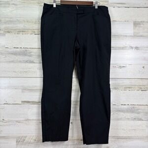 Lane Bryant Black Straight Leg Dress Pants Size 18 Stretch Career